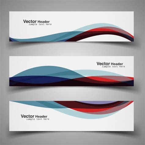 Colorful modern wavy header | Free Vector