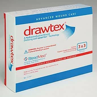 SteadMed DrawTex Wound Dressing, 4" x 4", Box of 10 : Amazon.in ...