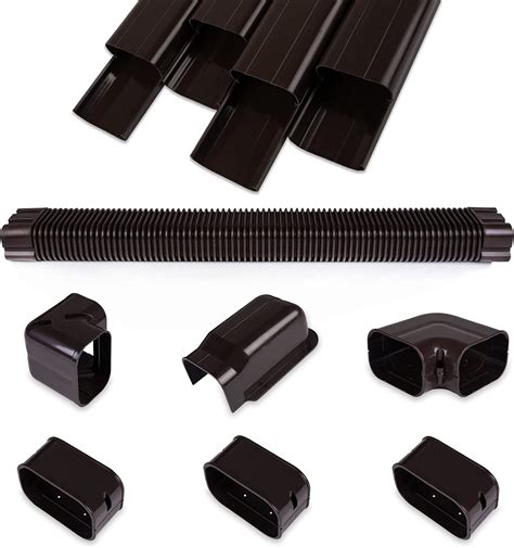 Buy MOOITEK 4" 16.5Ft PVC Decorative Line Set Cover Kit for Ductless ...