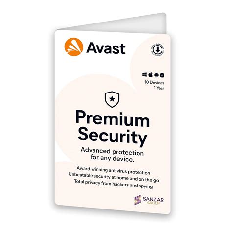 Avast Premium Security Multi-Device (PC, Mac, Android and iOS) (10 ...