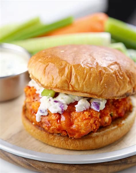 Easy Air Fryer Buffalo Chicken Sandwich - Therecipemom