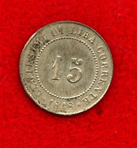 1848 - VENEZIA - 15 CENTESIMI GOVERNO PROVVISORIO - LOTTO/M25461