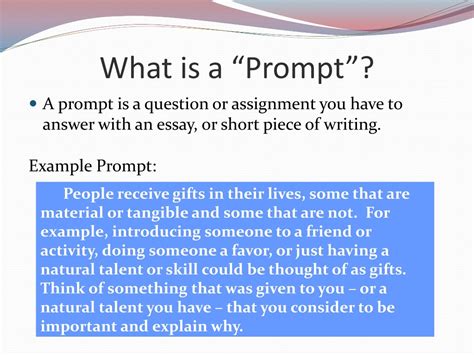 PPT - How to Answer a Prompt PowerPoint Presentation, free download ...