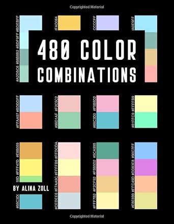 480 Color Combinations: 8.5 x 11 Reference Book for Artists, Graphic ...