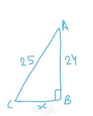 Find the unknown side x of the right-angled triangle. - Brainly.in