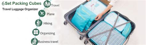 Buy House of Quirk Polyester Packing Organisers (Set of 6) (Assorted ...