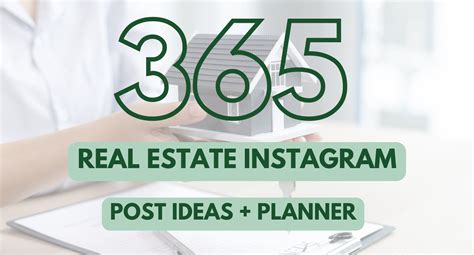 365 Real Estate Instagram Post Ideas: Content Planner (PDF) - Etsy