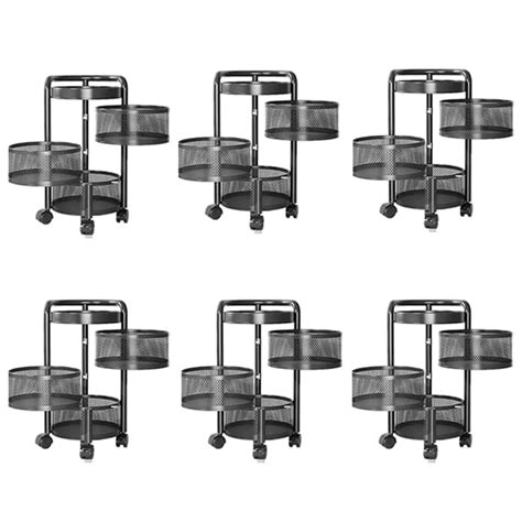 Kuber Industries 3-Layer Kitchen Trolley | 360? Rotating Storage Rack ...