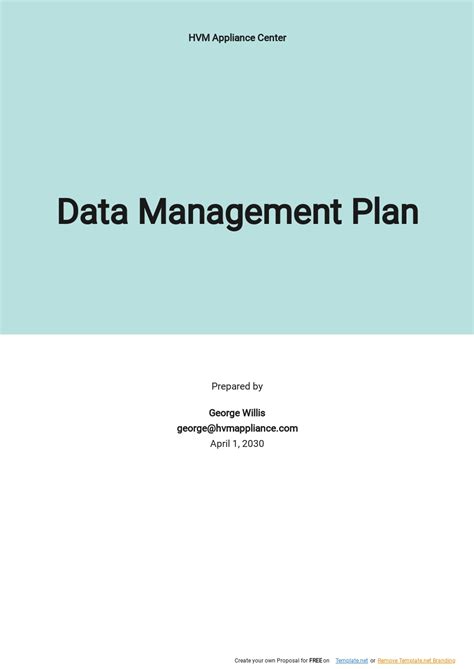 Image result for Data Management Plan Template