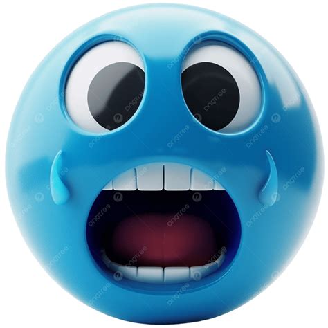 Shocked Emoji Blue PNG, Vector, PSD, and Clipart With Transparent ...