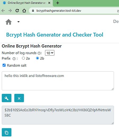 Bcrypt Generator 的图像结果