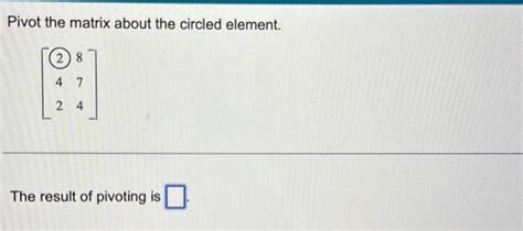 Matrix Pivot Element 的图像结果