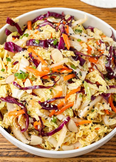 Asian Cabbage Salad - Barefeet in the Kitchen