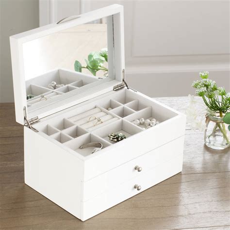 White Wooden Jewellery Box By Jodie Byrne | notonthehighstreet.com