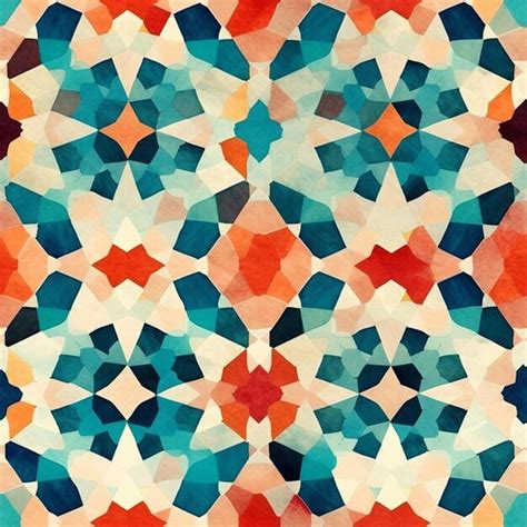 A close up of a colorful pattern with geometric shapes generative ai ...