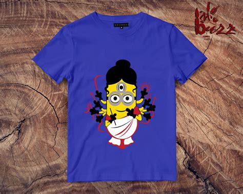 Minion Durga Bengali printed multicolor unisex tshirt – রকBuzz