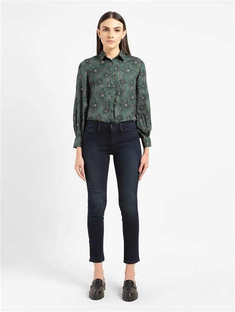 Women's 711 Blue Skinny Fit Mid Rise Jeans – Levis India Store