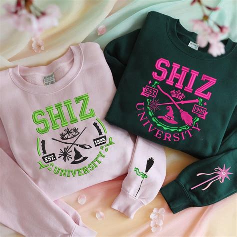 Shiz University Wicked Glitter Embroidered Sweatshirt, Elphaba and ...