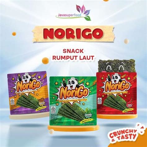 Jual Norigo - Nori Snack Seaweed Rumput Laut ( 1 Box = 12 sachet ...