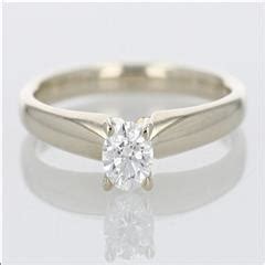 .33ct Round Cut Diamond Solitaire Engagement Ring 18k White Gold Size 7