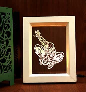 Buy GORVA The Spiderman 3D Illusion Acrylic Table Lamp(Color-White ...
