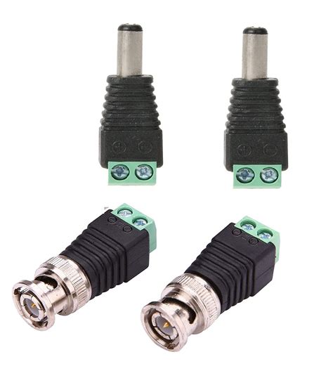 Secure FIRE 20 Pcs Set DC Pin Green + BNC Male Baloon Connector for ...