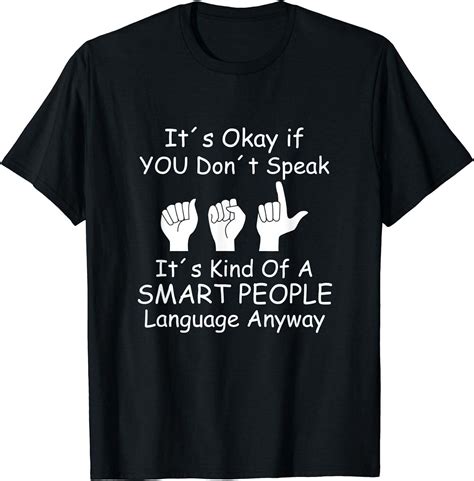 Funny ASL Women's Tee: Black American Sign Language Shirt - Walmart.com