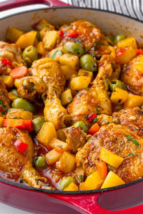 Spanish Chicken Stew - Cooking For My Soul