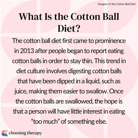 Cotton Ball Diet Rules at Jerry Eberhardt blog
