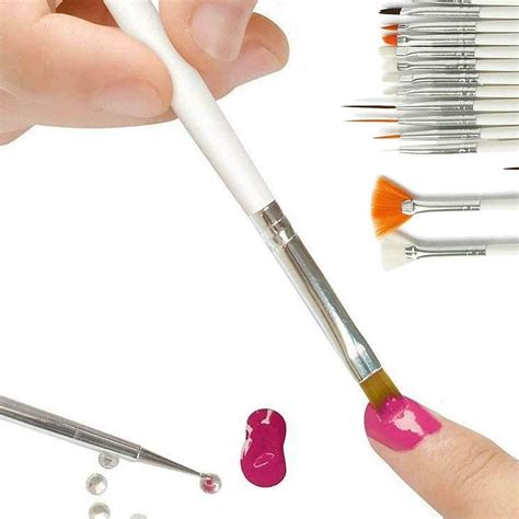 Nail Art Kit Brush Set 15 pcs Acrylic UV Polish Brushes Tool Kit | Bronson