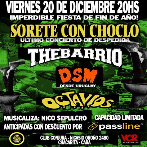 Despedida de Sorete con choclo + The Barrio + DSM + Octavios, Club ...