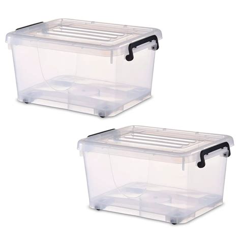 2 Storage Plastic Boxes 110l With Lid And Wheels Moving | Desertcart INDIA
