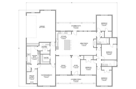 6 Bedroom House Floor Plans Porches House Plan 4 Bedrooms, 2