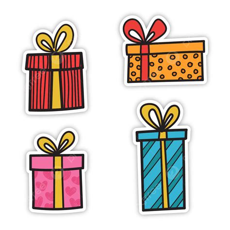 Gift Stickers Vector Art PNG, Gift Sticker Pack, Gift, Sticker, Pack ...