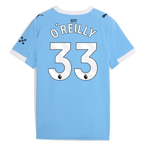 Camiseta local para niños del Manchester City 2025/26 con estampado O ...