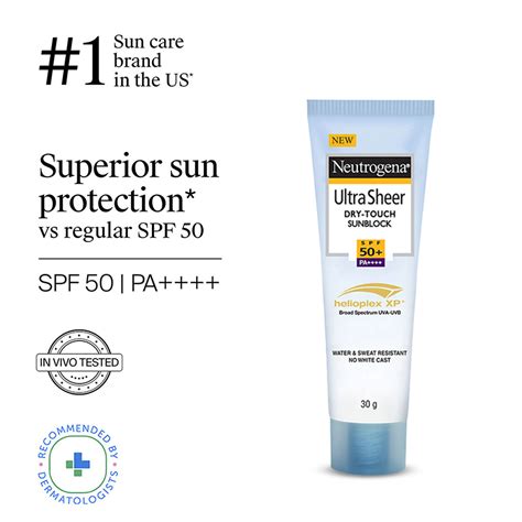 Buy Neutrogena Ultra Sheer Dry-Touch Sunblock SPF 50+ Cream, 30 gm | 19 ...