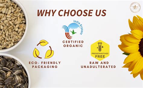 Earthen Story Certified Organic Raw Sunflower Seeds for eating, 300 g ...