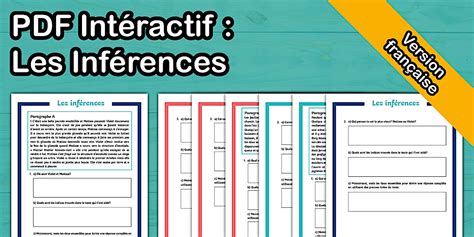 Title: French Inference Worksheet {Interactive PDF}