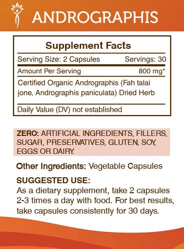 Buy Secrets of the Tribe Andrographis 60 Capsules, Fah Talai Jone ...