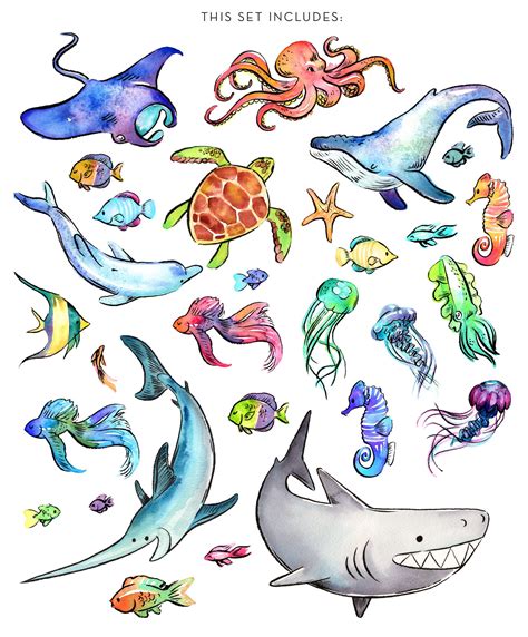Sea Animals Drawings, Creature Drawings, Creature Art, Sea Creatures ...