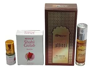 Mitti & Shahi Gulab 8 Ml Roll-On Attar Combo Pack : Amazon.in: Beauty