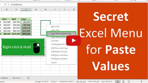Image result for Excel Paste Menu