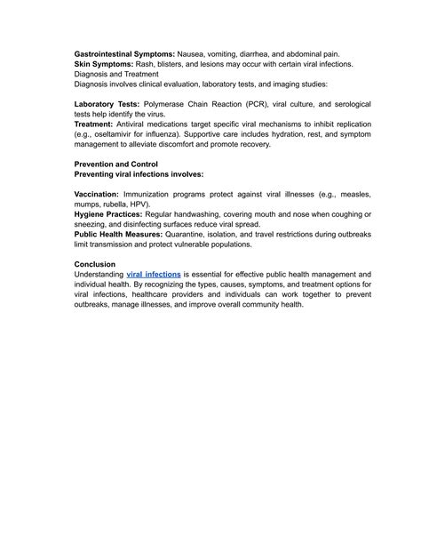 Viral Infections: Types, Causes, Symptoms, & Treatment | PDF