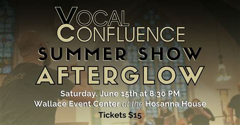 Vocal Confluence Summer Show AFTERGLOW, Hosanna House, Inc., Pittsburgh ...