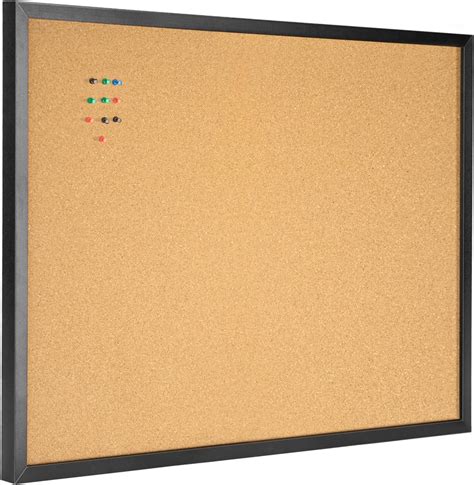 OWLKELA 24'' x 36'' Cork Board Bulletin Board, Black Framed Corkboard ...