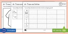 Grade 1 Phonics Trace and Write sh-
