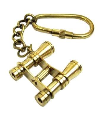 Sara International Nautical Solid Brass Antique BINOCULAR Keychain ...
