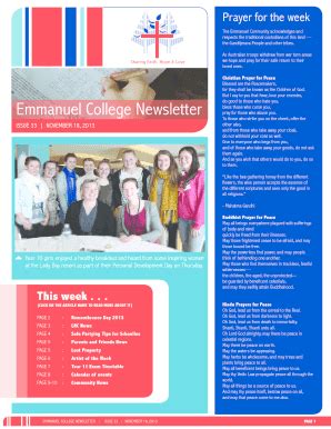 Fillable Online emmanuel vic edu The Emmanuel Community acknowledges ...