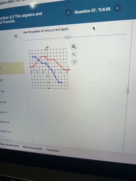 These the graphs of f and g to find (fg)(0). - brainly.com