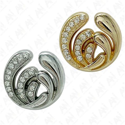 Twirling Elegance Metal Buttons | 18mm(28L), 20mm(32L) & 23mm(36L ...